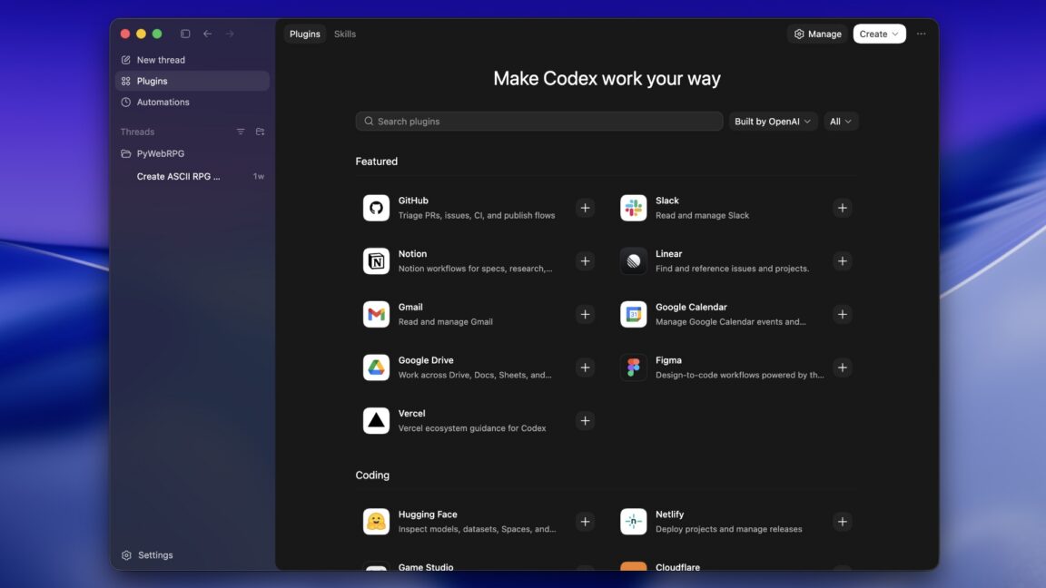 OpenAI新プラグイン機能：Codexが正式にプログラミング領域から脱却