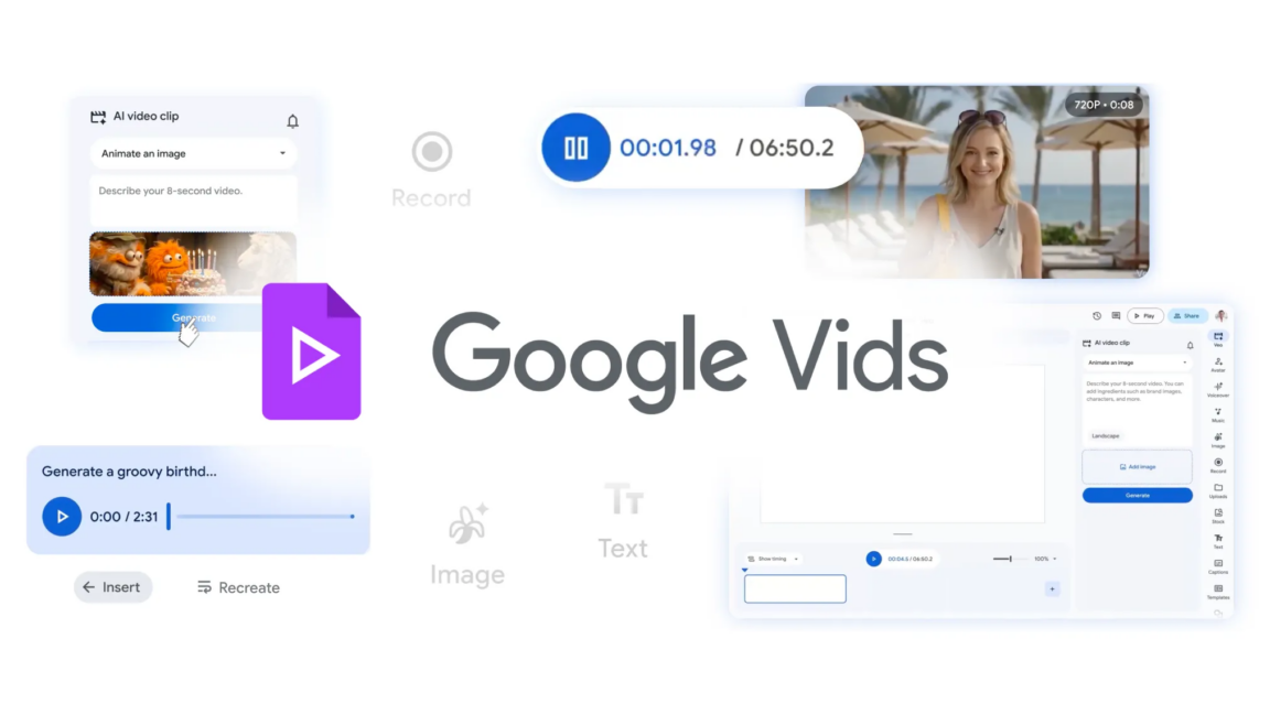 Google Vids AI大幅アップグレード：Veoビデオ、Lyria音楽、制御可能なAIアバター