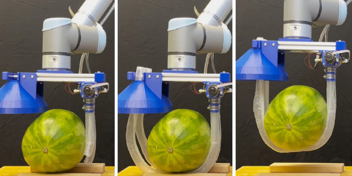 ツル植物から着想！ロボットフィンガーが伸展して任意の物体を把持