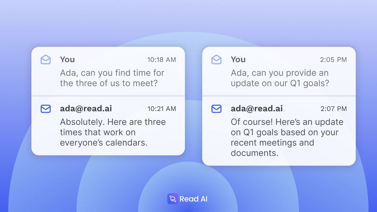 Read AI、メール版「デジタル分身」Adaをリリース：スマートなスケジュール調整とQ&Aをワンクリックで実現