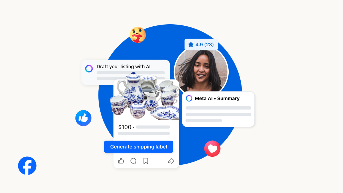 Facebook MarketplaceにMeta AI追加、バイヤーへのメッセージ自動返信機能を実装