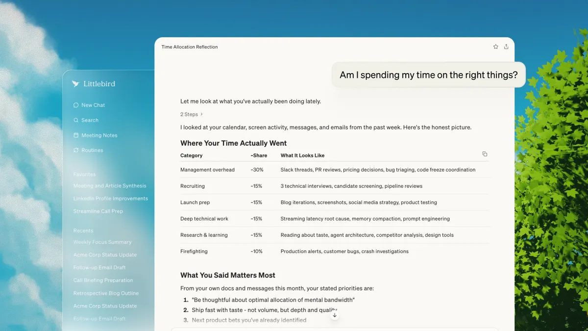 Littlebird、1100万ドルの資金調達を獲得：AI「回想」ツールがリアルタイムで画面を読み取る