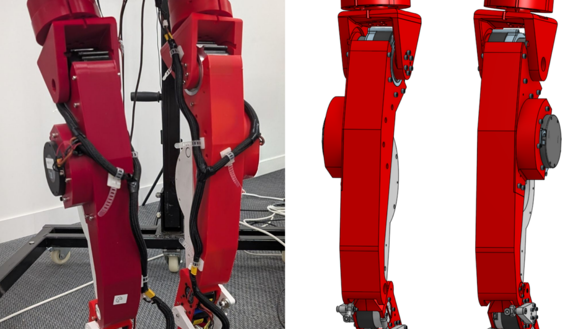 3Dプリント人型ロボット脚：2500ドルで実験を自由に走らせる
