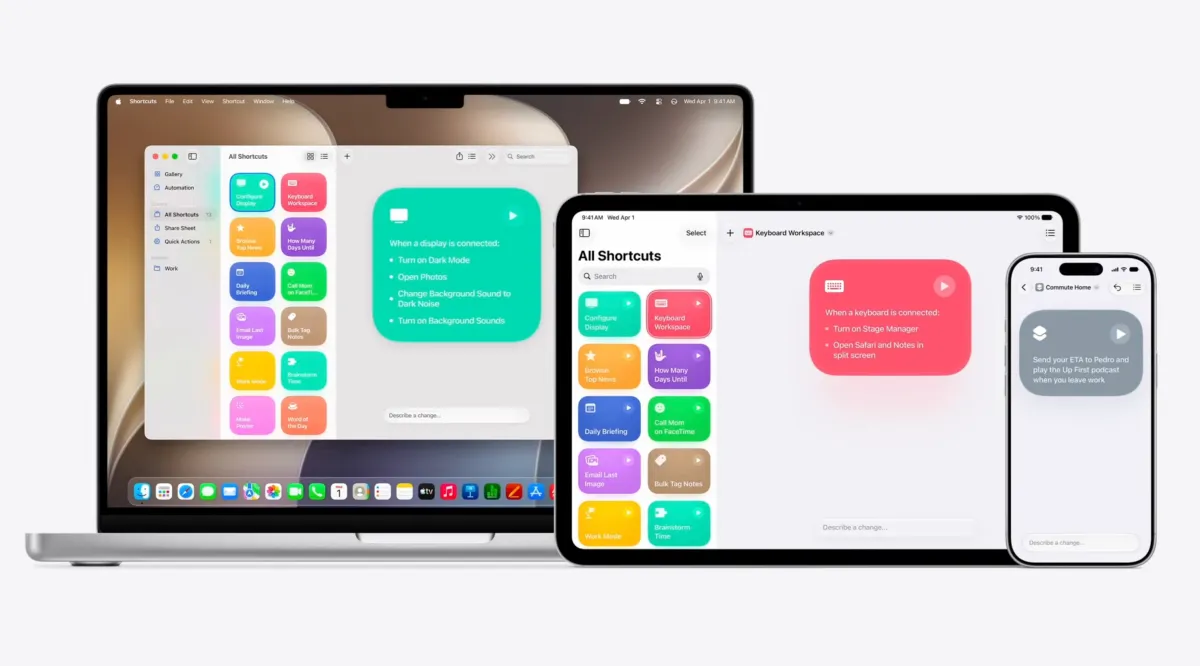 Appleの新版ショートカットApp：AI駆動で、一言で作業フローを作成