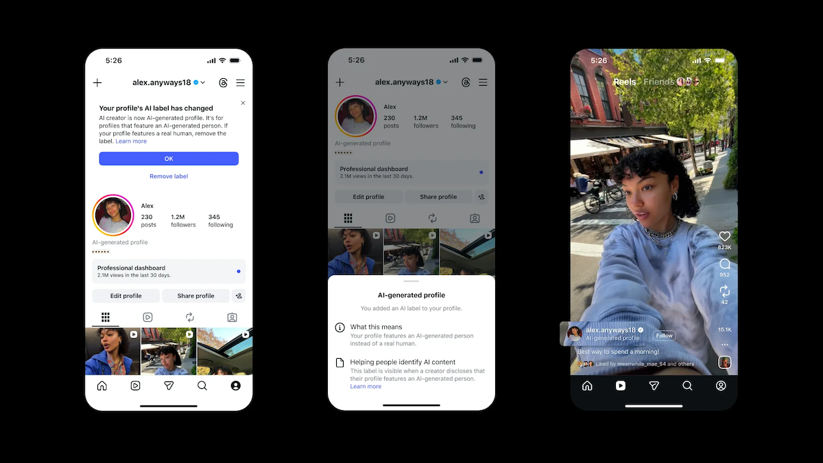 InstagramがAI身元未開示アカウントのリーチを制限、AIインフルエンサーに新規制