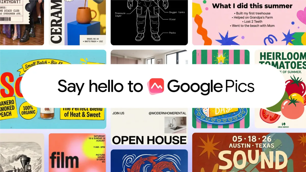 GoogleがAIデザインツール「Pics」を発表：プロンプトがドラッグ操作に取って代わる