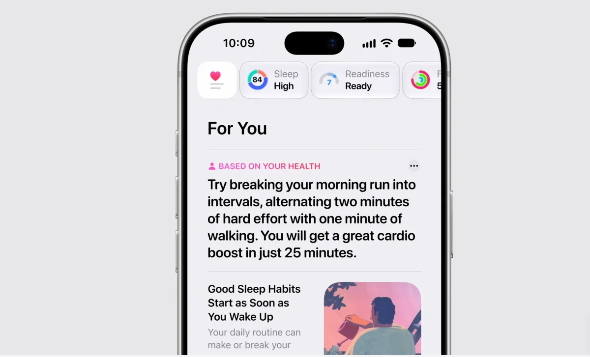 アップル新版ヘルスアプリ、「健康年齢」と「身体準備スコア」を導入へ