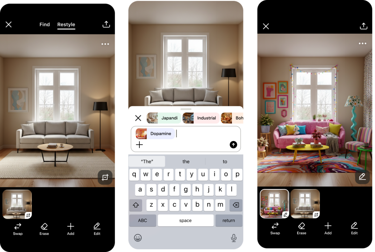 PinterestがAI家装機能をテスト：写真を撮るだけで部屋の新しい姿をプレビュー