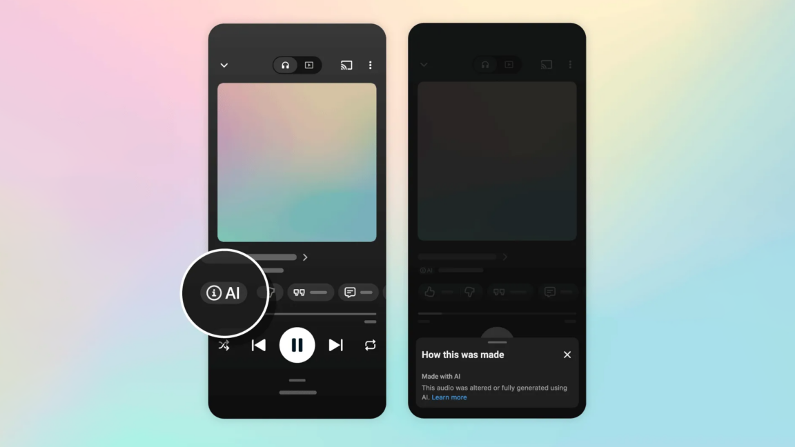 歌手かAIか？YouTube Musicがai生成音楽へのラベル表示を開始へ